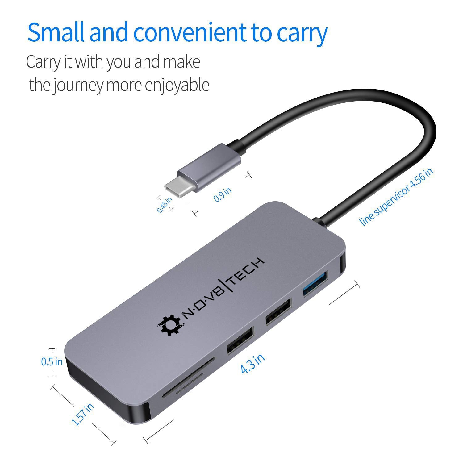 Products 7in1 Space Gray USB C Hub | 7 device Ports Supported for all  Type-C Adapter